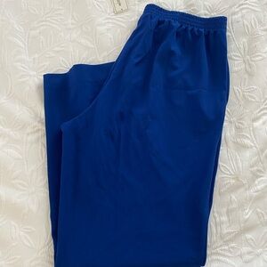 Alfred Dunner Blue Joggers with Elastic Waistband